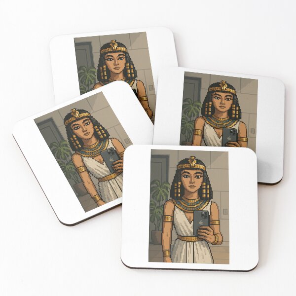 Item preview, Egyptian Queen Cleopatra Takes Pixel Selfie designed and sold by CanSolo.