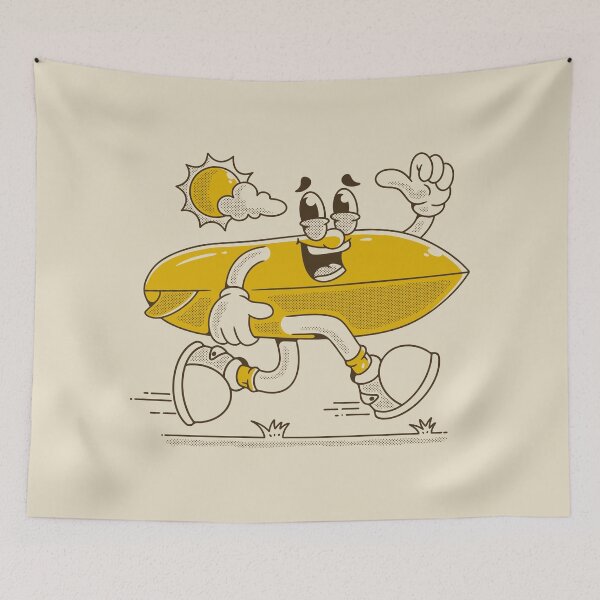 Item preview, Running surfboard mascot character designed and sold by adipra.