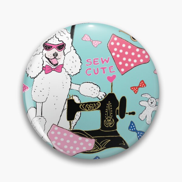 Item preview, Dog Boutique with dogs using vintage sewing machines to sew accessories designed and sold by MagentaRose.