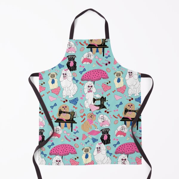 Item preview, Dog Boutique with dogs using vintage sewing machines to sew accessories designed and sold by MagentaRose.