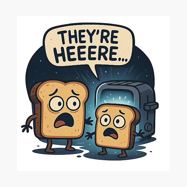 Item preview, Toast with Baker – They're Heeere designed and sold by lefterishalkida.