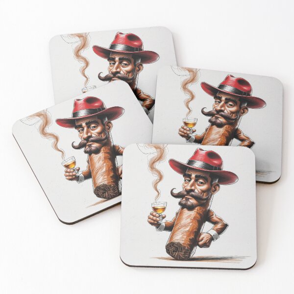 Item preview, Cuban Cigar Don – Cute Mafia Cigar Character – Funny Havana Art – Sketchy Cartoon with White Background designed and sold by Blueangelgal.