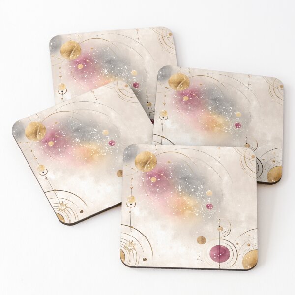 Item preview, Ethereal Celestial Orbits with Gold, Mauve, and Nebula Tones designed and sold by Moisky Patterns.