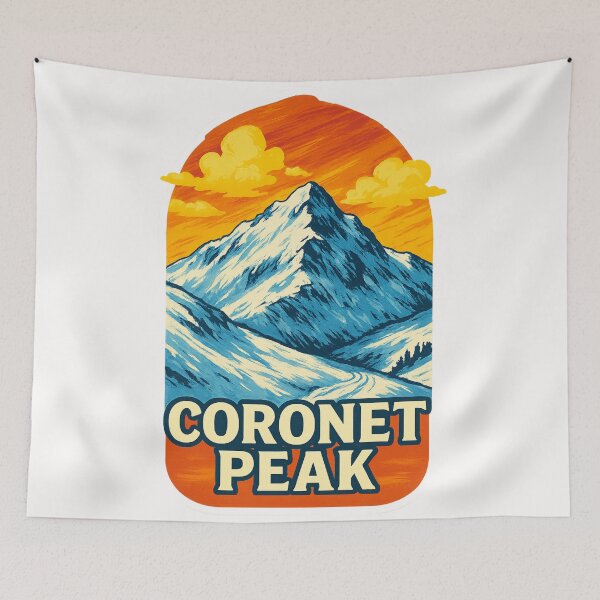 Item preview, Coronet Peak New Zealand Vintage Mountain designed and sold by Places On Earth.