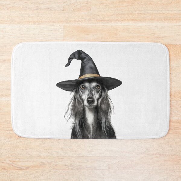 Item preview, Saluki dog Wearing Halloween Witch Hat designed and sold by LazyOwlStore.