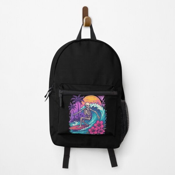 Item preview, Skeleton Surfing Wave Summer Retro designed and sold by TomFrontierArt.