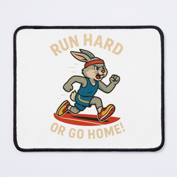 Item preview, Fit Bunny on the Run – Motivational Rabbit Hitting the Track" designed and sold by B-M-Store.