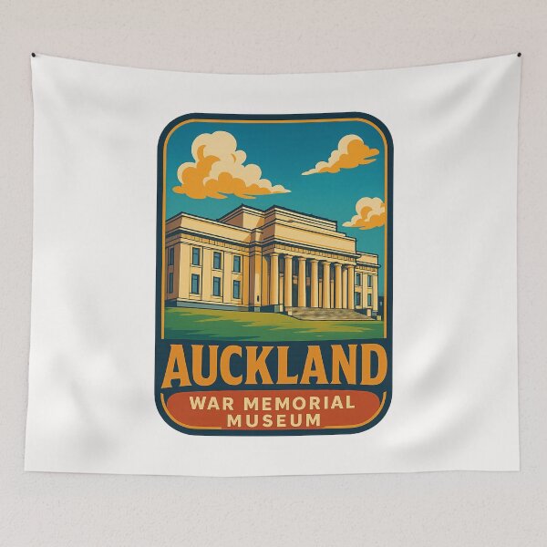 Item preview, Auckland War Memorial Museum Landscape View designed and sold by Places On Earth.