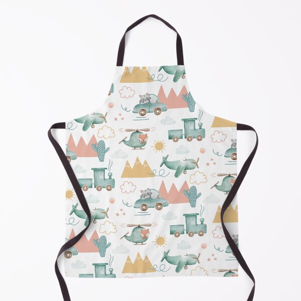 Item preview, Watercolor cute toy transport pattern. Kids baby helicopter plane car and train designed and sold by Remioni.