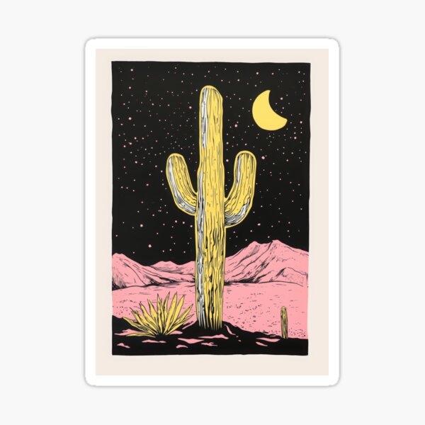 Vista previa del artículo con la obra «Desert Blossom: Arte abstracto de cactus», diseñado y vendido por ArtHouseNiklas.