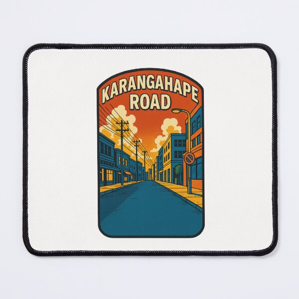 Item preview, Karangahape Road Cityscape New Zealand Retro Art designed and sold by Places On Earth.