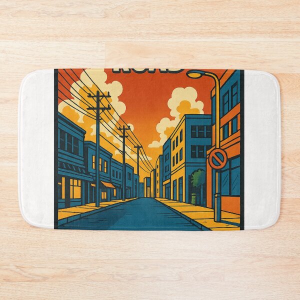Item preview, Karangahape Road Cityscape New Zealand Retro Art designed and sold by Places On Earth.