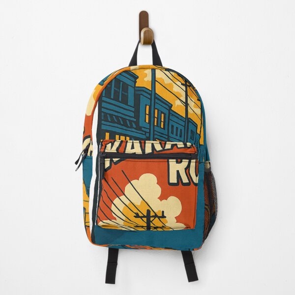 Item preview, Karangahape Road Cityscape New Zealand Retro Art designed and sold by Places On Earth.