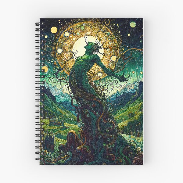 Aperçu de l'œuvre L'Homme vert au printemps – Impression d'art folklorique britannique créée et vendue par Stoneflower-Art.