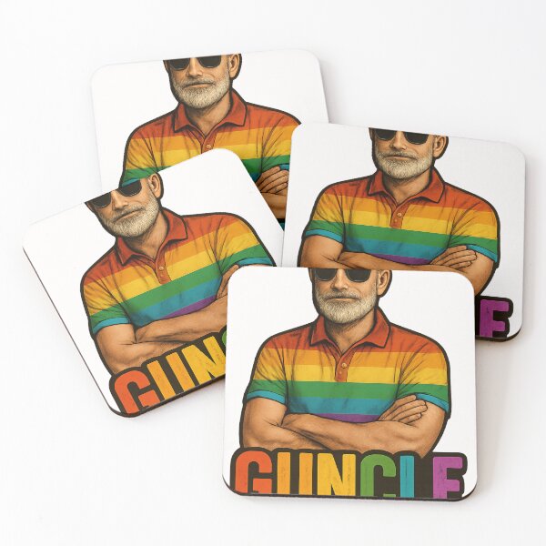 Item preview, Guncle Pride Rainbow Shirt Bearded Man designed and sold by Places On Earth.