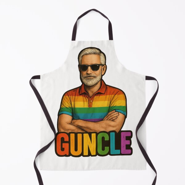 Item preview, Guncle Pride Rainbow Shirt Bearded Man designed and sold by Places On Earth.