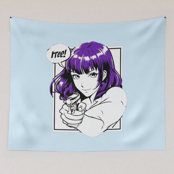 Item preview, Female Character In Stylish Anime Style Holding Handgun designed and sold by Aise06.
