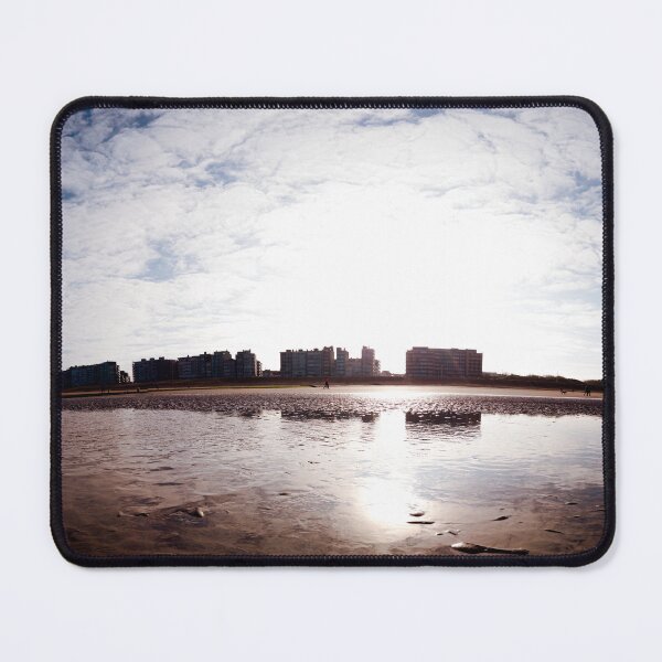 Item preview, Sunlit Beachfront View with Reflections and Skyscraper Silhouettes designed and sold by FotoMahieu.