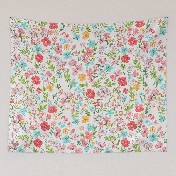 Item preview, Colorful Floral Pattern Featuring Daisies, Wildflowers designed and sold by CoolPixels.