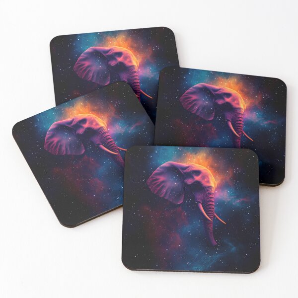 Item preview, Old elephant in the space nebula designed and sold by MeRisto - AI artwork.