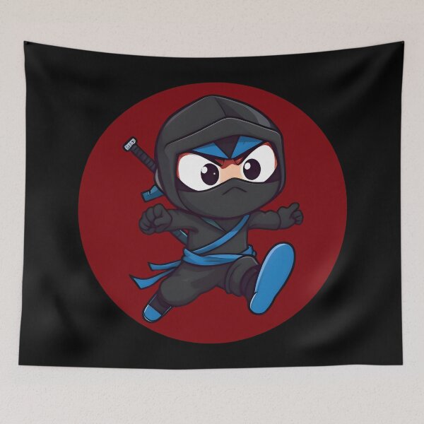 Item preview, Chibi Ninja Leap – Bold & Playful Anime Character Art designed and sold by BrushRushX.