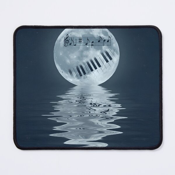 Item preview, Moonlight Reflections – Minimalist Beethoven Sonata Art designed and sold by Simple_Lines2025.