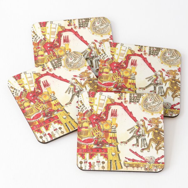 Item preview, Aztec Sun God Tonatiuh Print designed and sold by Vicky Brago-Mitchell®.