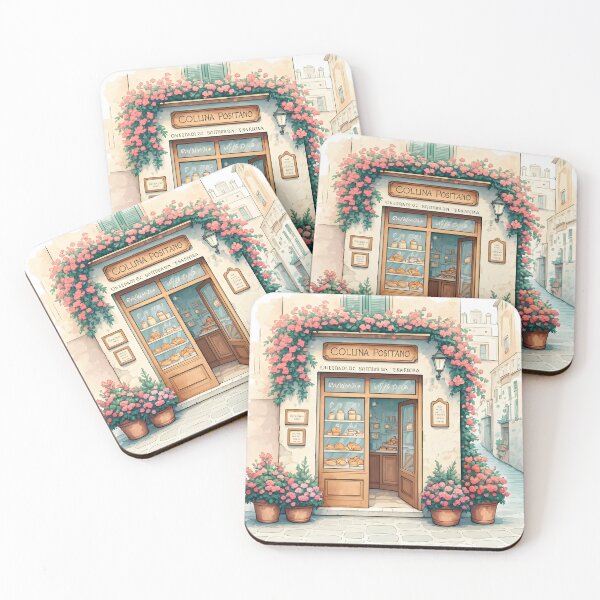 Item preview, Positano, Italy: Cozy Bakery on a Summer Day designed and sold by LSVart.