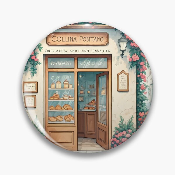 Item preview, Positano, Italy: Cozy Bakery on a Summer Day designed and sold by LSVart.
