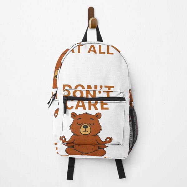 Item preview, Don’t Care At All – Funny Meditating Bear Design designed and sold by lamp148.