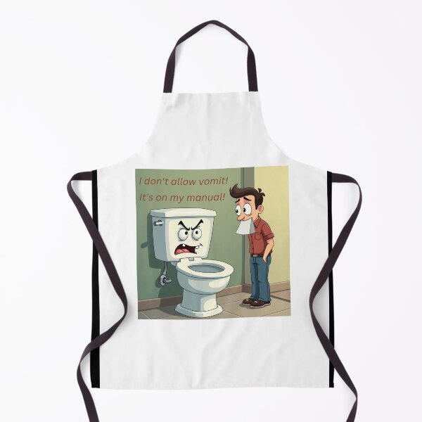 Item preview, A frustrated toilet arguing with a vomiting man! designed and sold by Jamesk82.