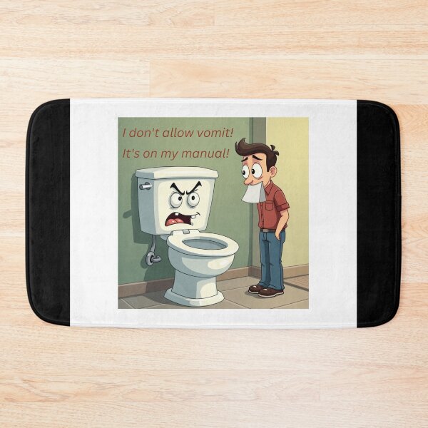 Item preview, A frustrated toilet arguing with a vomiting man! designed and sold by Jamesk82.