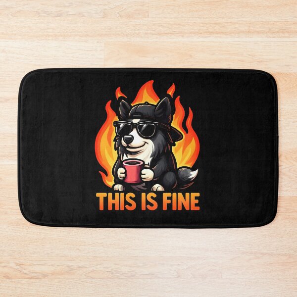 Item preview, This Is Fine Sarcastic Coffee Dog Meme designed and sold by Fragy72.