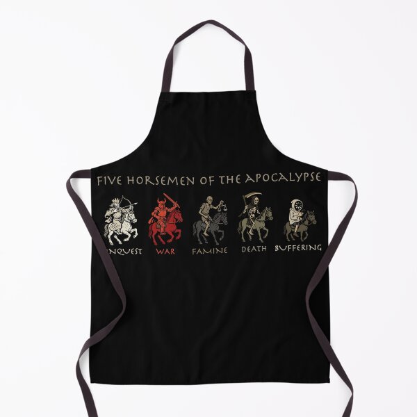 Item preview, Five Horsemen: Conquest, War, Famine, Death, and Buffering designed and sold by Geek Gobbledygook.
