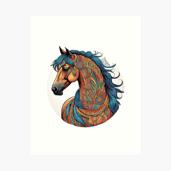 Item preview, Zentangle Head Horse designed and sold by ViViTulip.