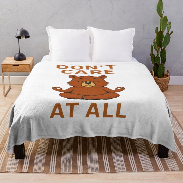 Item preview, Don’t Care At All – Funny Meditating Bear Design designed and sold by lamp148.