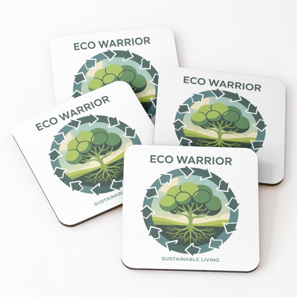 Item preview, Eco Warrior: Sustainable Living Emblem Design designed and sold by Snap Sell Studio HQ.