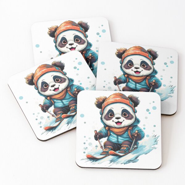Item preview, Cute Skiing Panda Bear – Kawaii Winter Sports Animal Art designed and sold by Babak Art Studio.
