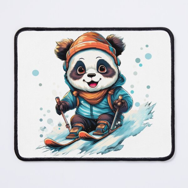 Item preview, Cute Skiing Panda Bear – Kawaii Winter Sports Animal Art designed and sold by Babak Art Studio.