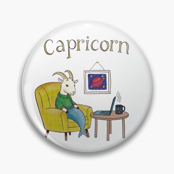 Item preview, Capricorn Zodiac Sign Sea Goat working from home designed and sold by MiowandMolly.
