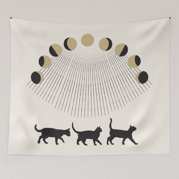 Item preview, moon phases and cats designed and sold by anneamanda.