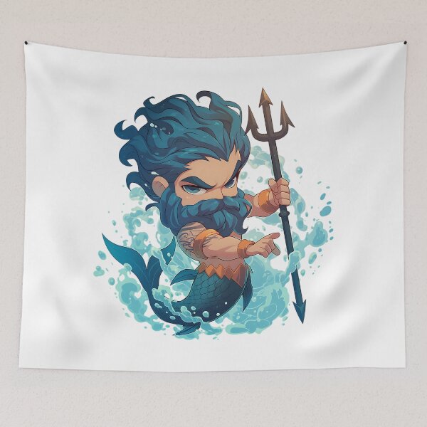 Item preview, Greek Mythology Art: Poseidon God of the Sea designed and sold by bapupa.