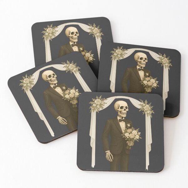 Item preview, Skelly the skeleton dressed as groom designed and sold by Relatable Tees.