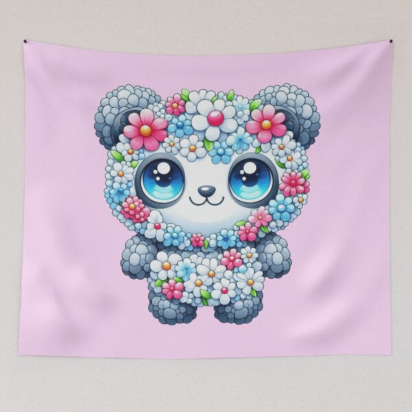 Item preview, Flower Panda 1 designed and sold by PANDALOVEART.