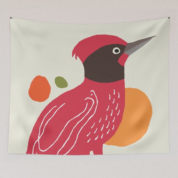 Item preview, Quirky White-bellied Woodpecker designed and sold by printedsparrow.