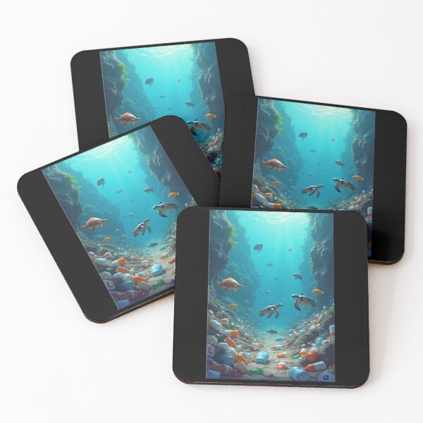 Item preview, keep the sea plastic-free environmental art designed and sold by RedOrBlueIts4U.