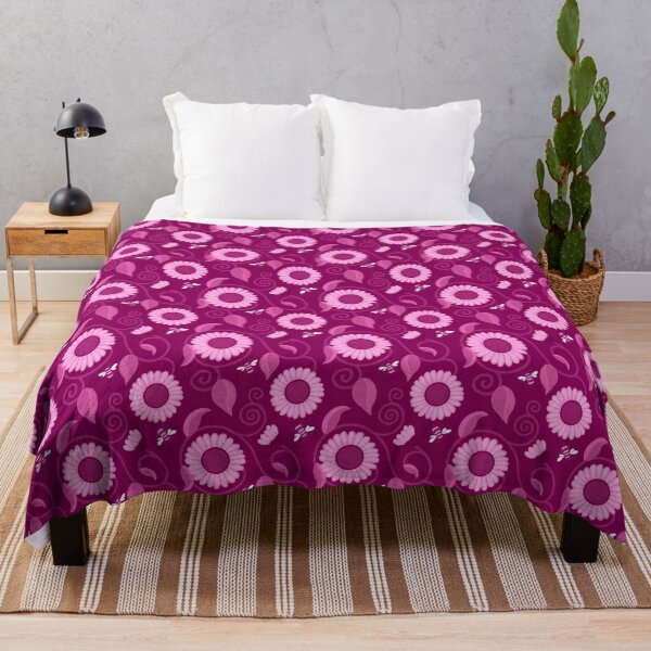 Item preview, Art nouveau sunflowers pink and wine designed and sold by QuirkyCraftz.