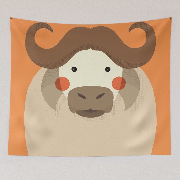 Item preview, Cape Buffalo, Animal Portrait designed and sold by printedsparrow.