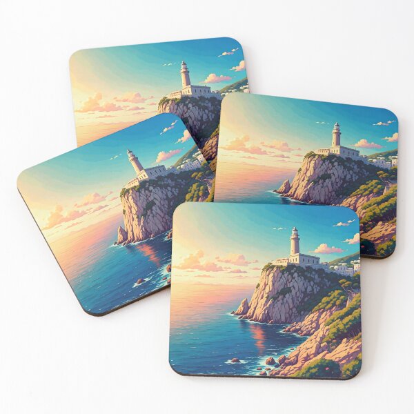 Item preview, Punta Carena Lighthouse, Capri: Summer Cliffside Beacon designed and sold by LSVart.