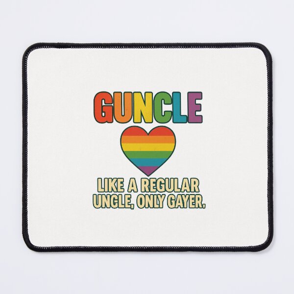 Item preview, Guncle Pride Heart Rainbow LGBTQ+ Quote designed and sold by Places On Earth.